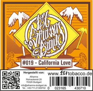 187 Strassenbande Tabak California Love 200 g unter Shisha Tabak / 187 Strassenbande Tabak