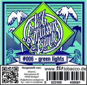187 Strassenbande Tabak Green Lights 200 g unter Shisha Tabak / 187 Strassenbande Tabak