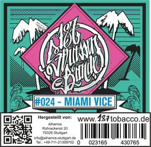 187 Strassenbande Tabak Miami Vice 200 g unter Shisha Tabak / 187 Strassenbande Tabak
