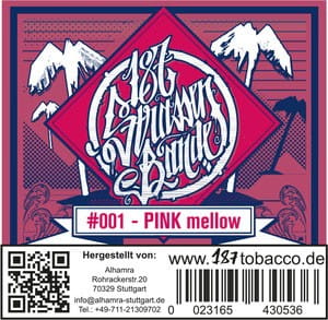 187 Strassenbande Tabak Pink Mellow 200 g unter Shisha Tabak / 187 Strassenbande Tabak
