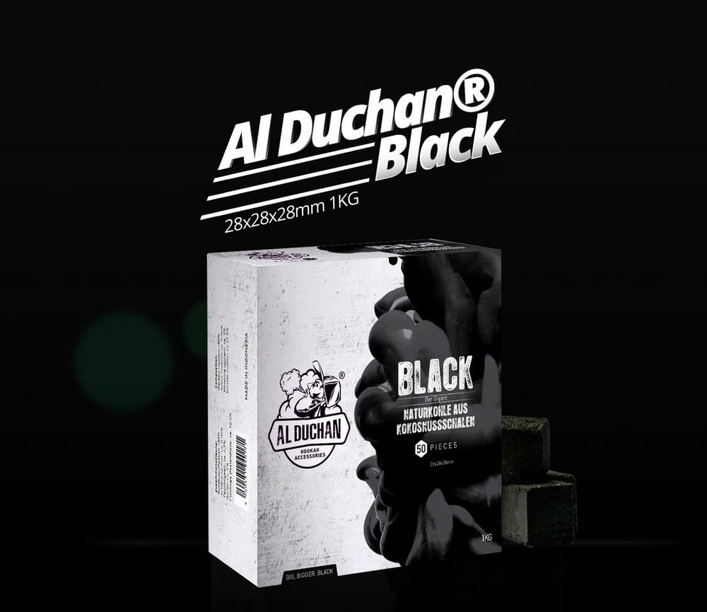 Al Duchan Black - 28 mm 1 Kg unter Shisha Kohle / Naturkohle / Al Duchan Kohle