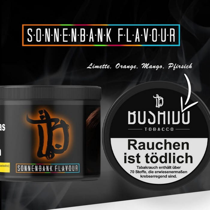 Bushido Tabak - Sonnenbank Flavour 200 g unter Shisha Tabak / Bushido Tabak