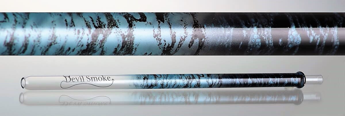 Devil Smoke Mundstck - Crossed Double Snake Perlmutt blau-schwarz unter Shisha Schluche / Devil Smoke Mundstcke / Crossed Double