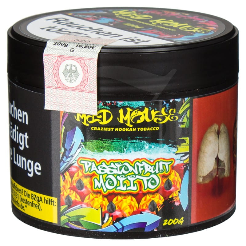 Mad Mouse Tabak - PassionFrut Moiito 200 g unter Shisha Tabak / Mad Mouse Tabak