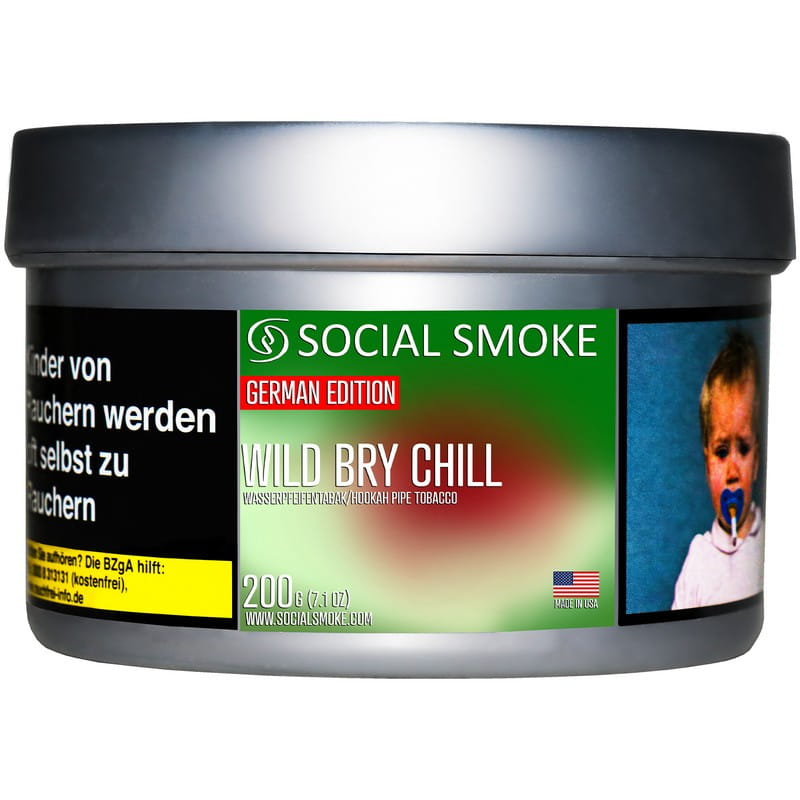 Social Smoke Tobacco - Wild Bry Chill 200 g unter Shisha Tabak / Social Smoke