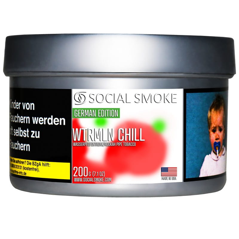 Social Smoke Tobacco - Wtrmln Chill 200 g unter Shisha Tabak / Social Smoke